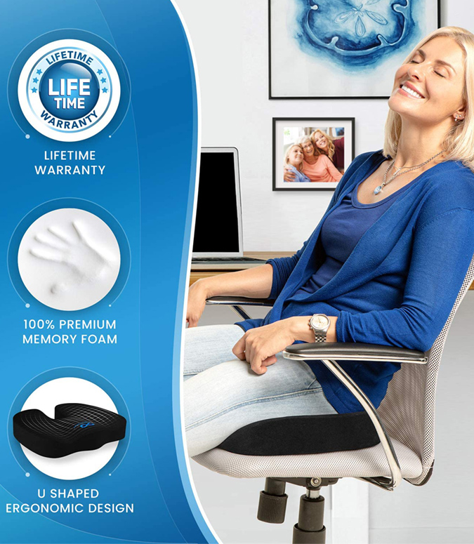 Cojín para asiento de lujo confort con espuma de memoria