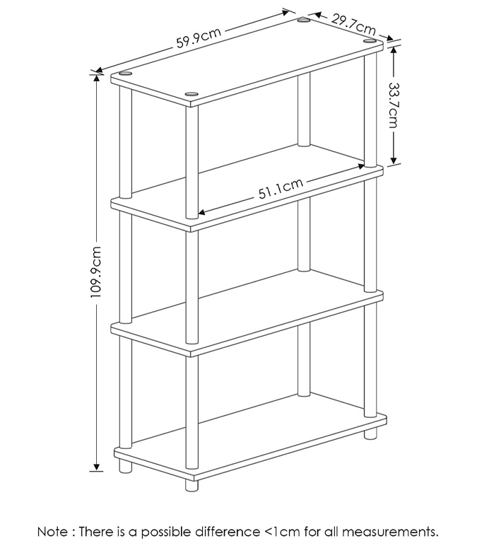 Estantería multipropósito con rack Furinno