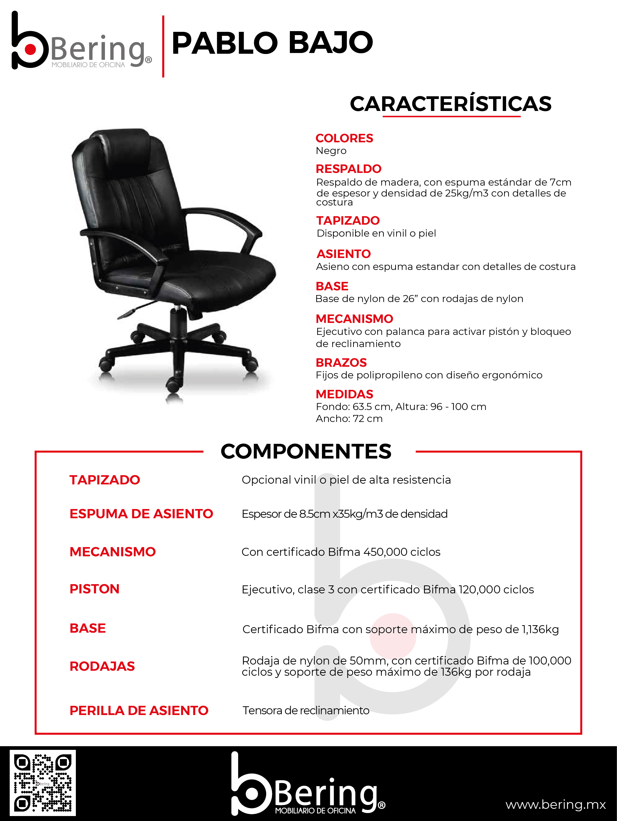 Silla para Ejecutivos Pablo Bajo