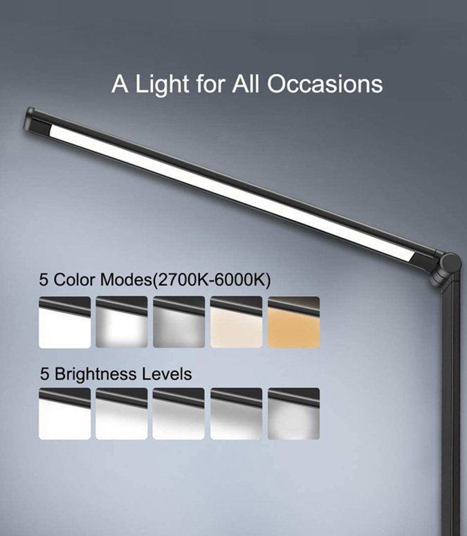 lámpara led de metal para escritorio 